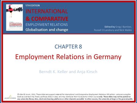 Employment Relations in Germany
