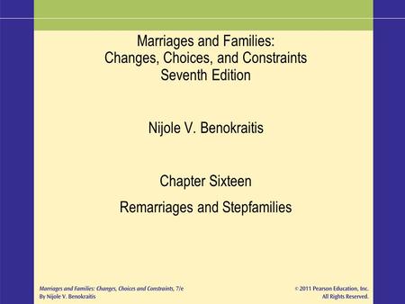 Remarriages and Stepfamilies