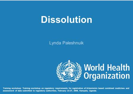 Dissolution Lynda Paleshnuik