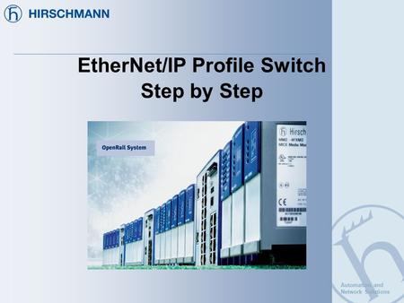 EtherNet/IP Profile Switch Step by Step