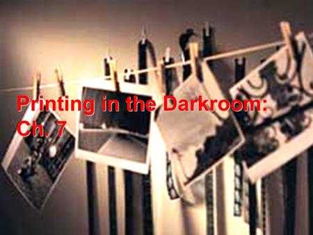 Printing in the Darkroom: Ch. 7. Physical Characteristics of Paper Texture: The surface pattern of a paper. Ranges from smooth to slightly rough. Some.