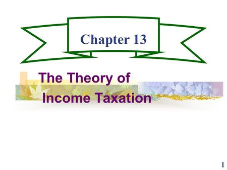 The Theory of Income Taxation
