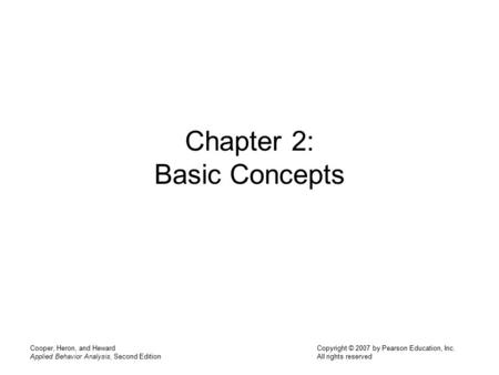 Chapter 2: Basic Concepts