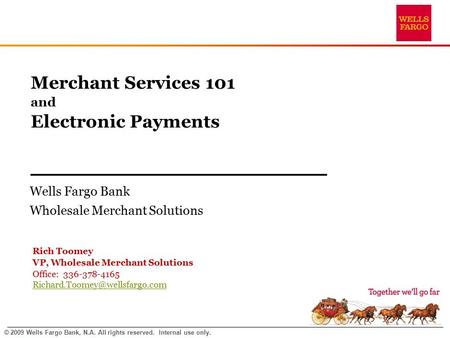 Merchant Services Basics II. Understanding & Managing Costs