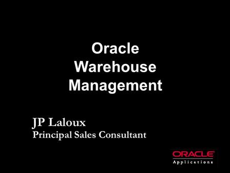 Oracle Warehouse Management