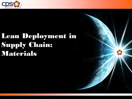 Lean Deployment in Supply Chain: Materials