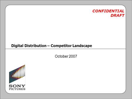 Digital Distribution – Competitor Landscape
