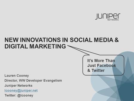 New Innovations in social media & digital marketing