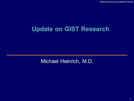 Update on GIST Research