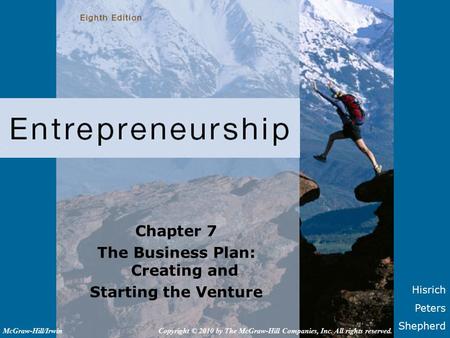 The Business Plan: Creating and