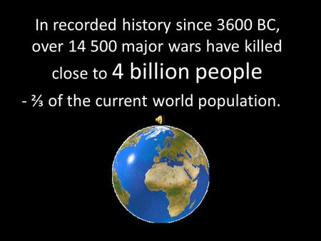 - ⅔ of the current world population.