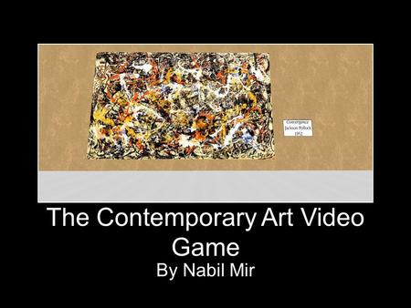 The Contemporary Art Video Game