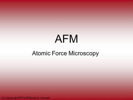 Atomic Force Microscopy