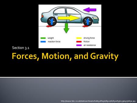 Forces, Motion, and Gravity