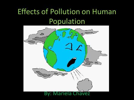 Effects of Pollution on Human Population
