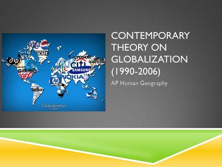 CONTEMPORARY THEORY ON GLOBALIZATION (1990-2006) AP Human Geography.