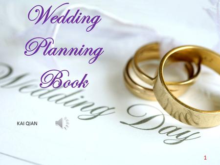 Wedding Planning Book KAI QIAN 1 Manual Wedding preparation mattersWedding day processMatters need attentionWedding planning cost 2.