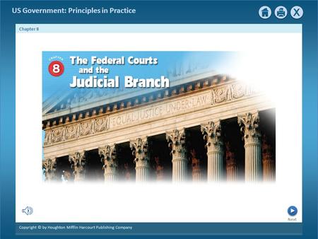 Chapter 8: The Federal Courts and the Judicial Branch