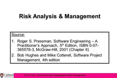 Risk Analysis & Management