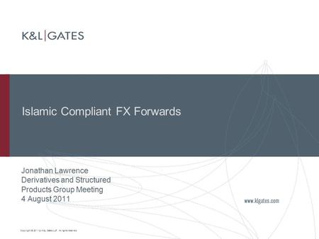 Islamic Compliant FX Forwards