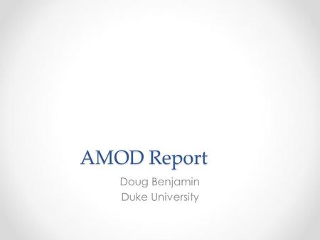 AMOD Report Doug Benjamin Duke University. Hourly Jobs Running during last week 140 K Blue – MC simulation Yellow Data processing Red – user Analysis.