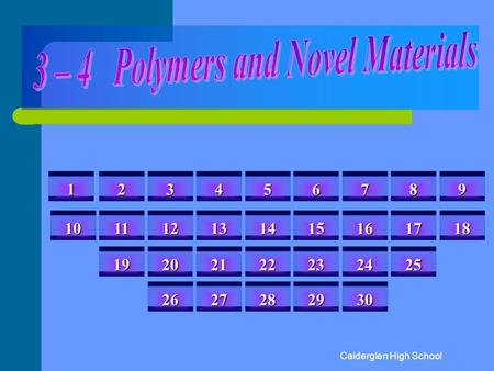 3 – 4 Polymers and Novel Materials