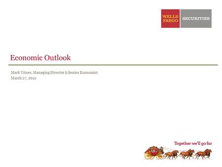 Economic Outlook Mark Vitner, Managing Director & Senior Economist March 27, 2012.