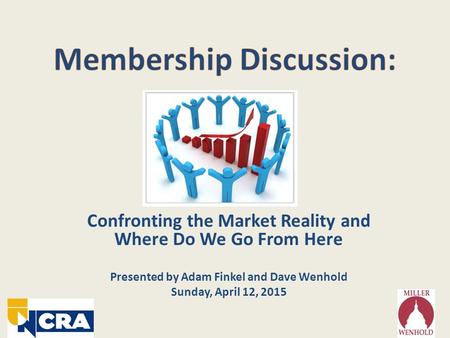 Confronting the Market Reality and Where Do We Go From Here Presented by Adam Finkel and Dave Wenhold Sunday, April 12, 2015.