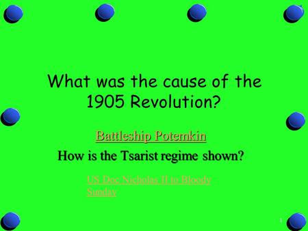 What was the cause of the 1905 Revolution?