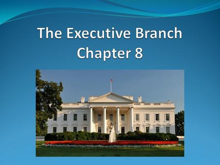 The Executive Branch Chapter 8
