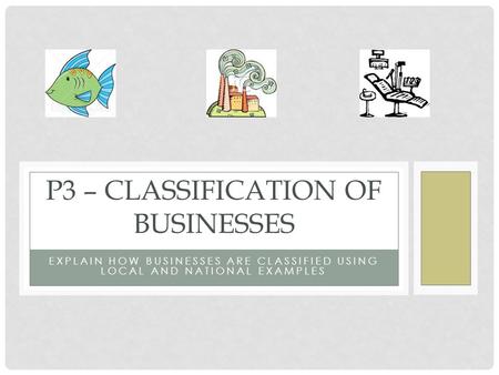 P3 – Classification of Businesses