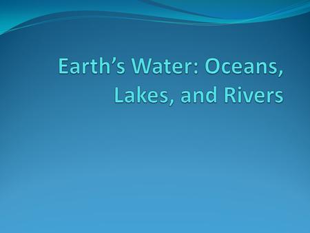 Oceans Oceans cover 75% of the surface of the earth and make up 97% of all the water on earth. Ocean water contains dissolved gases such as oxygen, carbon.
