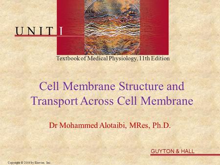Cell Membrane Structure and Transport Across Cell Membrane