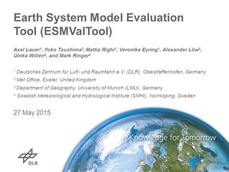 Earth System Model Evaluation Tool (ESMValTool)