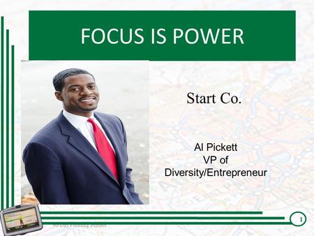 FOCUS IS POWER 90-Day Focusing Process 1 Al Pickett VP of Diversity/Entrepreneur Start Co.