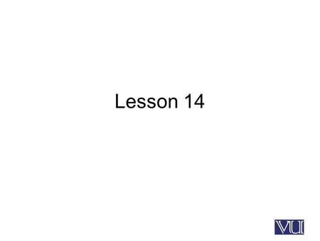 Lesson 14. 