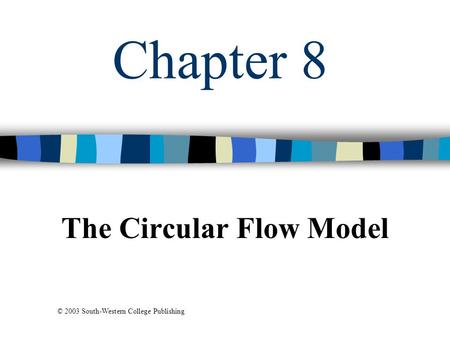 Chapter 8 The Circular Flow Model © 2003 South-Western College Publishing.