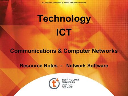 Technology ICT Communications & Computer Networks Resource Notes - Network Software.