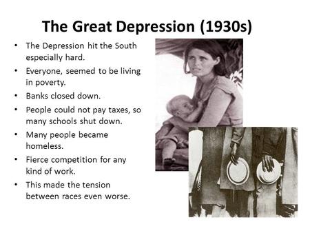 The Great Depression (1930s)