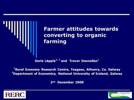 Farmer attitudes towards converting to organic farming