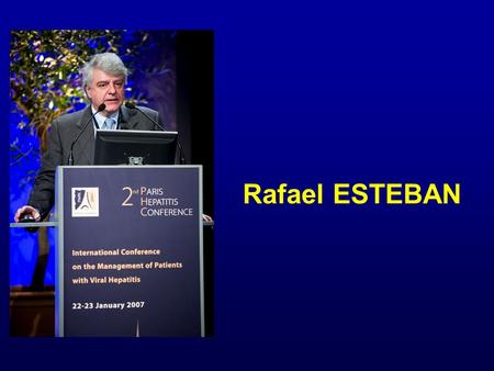 Rafael ESTEBAN. New Drugs for Chronic Hepatitis B R. Esteban, M.D. Hospital General Universitario Valle de Hebron Barcelona.