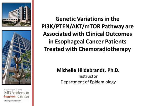Genetic Variations in the PI3K/PTEN/AKT/mTOR Pathway are Associated with Clinical Outcomes in Esophageal Cancer Patients Treated with Chemoradiotherapy.