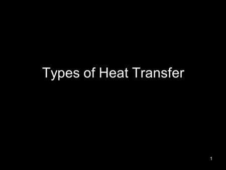 Types of Heat Transfer 1. Heat The movement of thermal energy from one place to another due to a difference in temperature. In other words, heat travels.