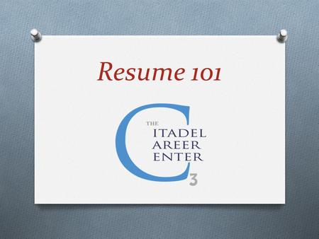 Resume 101. The Basics A student resume gives a potential employer an easy-to-understand timeline. It includes: 1. Header 2. Objective (optional) 3. Education.