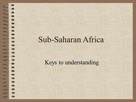 Sub-Saharan Africa Keys to understanding. Physical Setting 1.Africa=3 x size of USA 2.Africa has 2 x population of the USA.