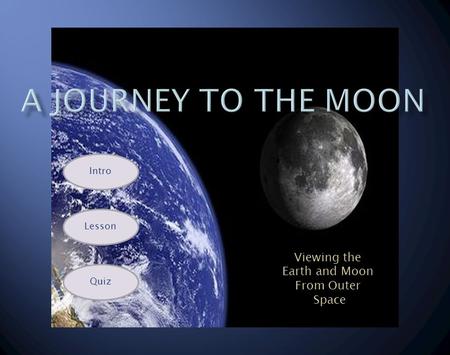 View Viewing the Earth and Moon From Outer Space Intro Lesson Quiz.