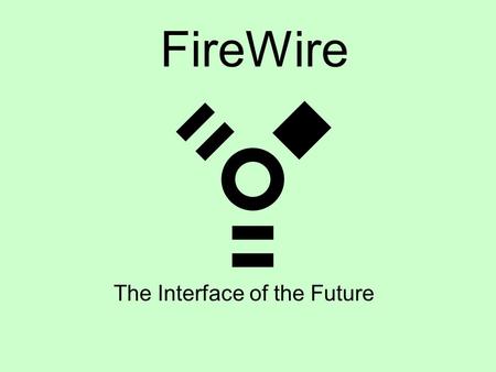FireWire The Interface of the Future. Introduction FireWire is a way to connect different pieces of equipment so they can easily and quickly share information.