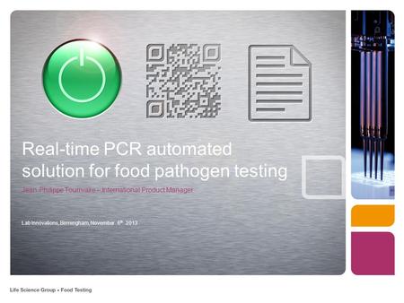 Real-time PCR automated solution for food pathogen testing