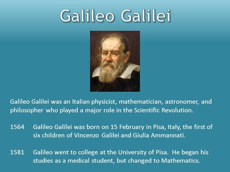 philosopher who played a major role in the Scientific Revolution.