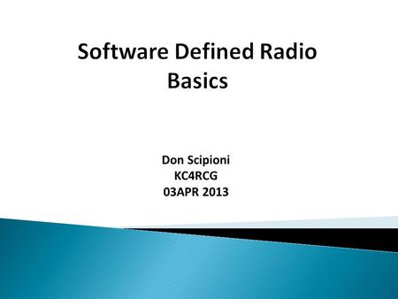 Software Defined Radio Basics